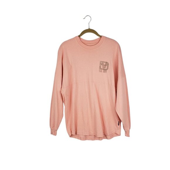 Disney Parks Walt Disney World Spirit Jersey Peach Gold Glitter Size XS - Picture 1 of 8